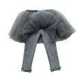 thumbnail image 3 of BULLPIANO 0-5T Little Girls Footless Leggings with Lace Ruffle Tutu Skirt Tights, 3 of 8