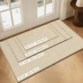 thumbnail image 3 of Door Mat 24"x36", Non Slip Door Mat Indoor Entrance, Rubber Backing Front Indoor Door mats Washable Absorbent Doormat Low-Profile Entryway Entry Resist Dirt Inside Door Mats, Grey, 3 of 8