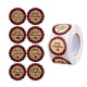 thumbnail image 1 of Cateissary Decoración Etiqueta adhesiva Tema festivo Rejilla roja Caja de regalo Etiqueta Papel Kraft Feliz Navidad Eslogan Etiqueta decorativa Rollo para Kits de decoración para fiestas Cateissary HA016252-00, 1 of 6