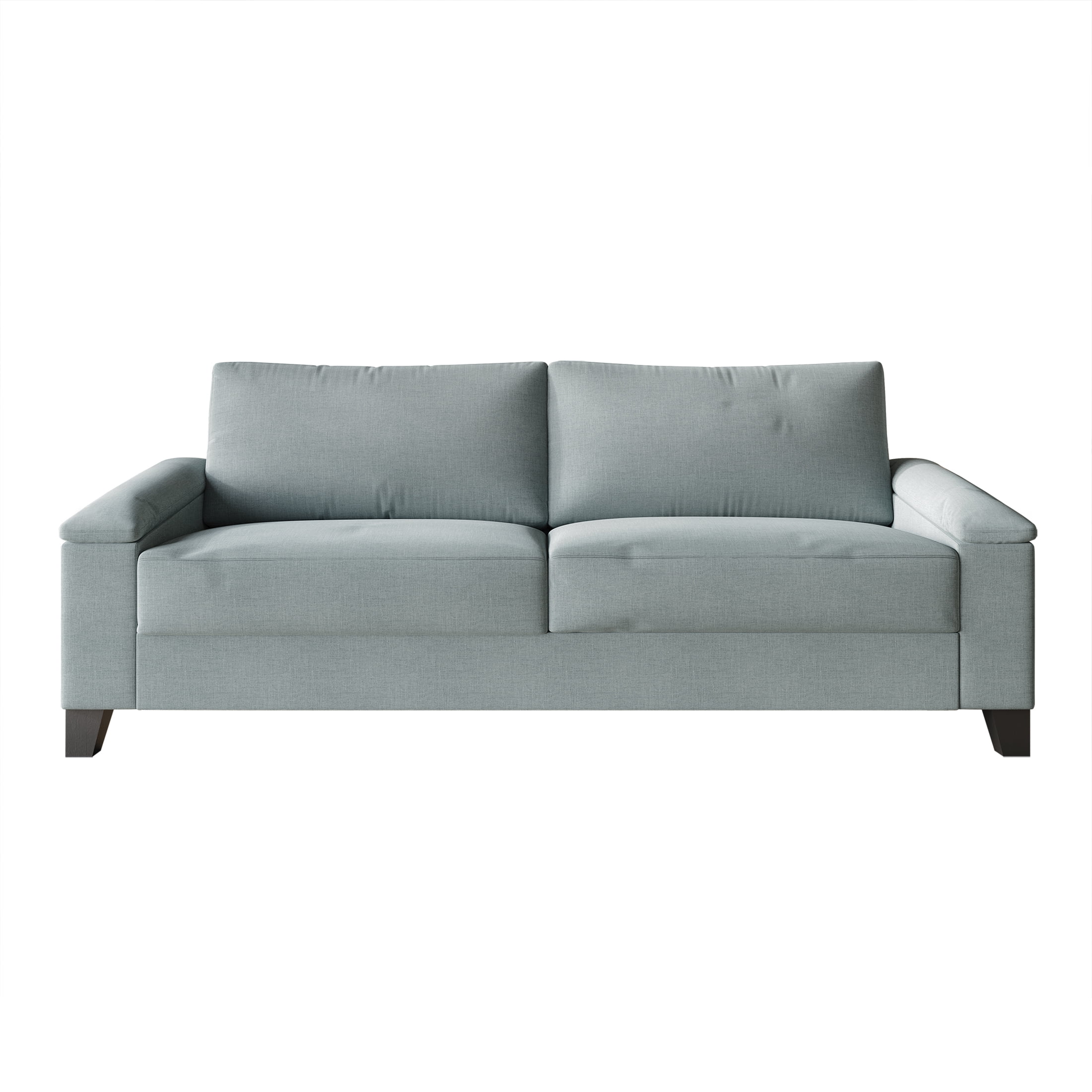 Castle Place Elegance Linen Upholstered Sofa, Light Blue