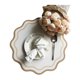 thumbnail image 1 of Mantel individual redondo festoneado, impermeable, de piel sintética, elegante, con aislamiento térmico, para mesa de interior o exterior, bodas y picnics., 1 of 8