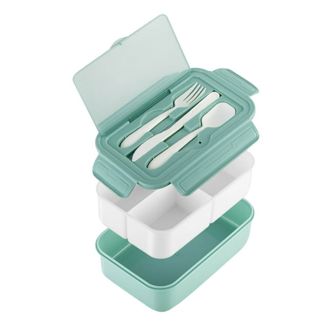 Summer Savings Kcavykas Kitchen Goodies,Plastic Lunch Box Fresh-keeping Box Microwave Oven Heating Sealed Thermal insulation Bento Box Lunch Box with Tableware