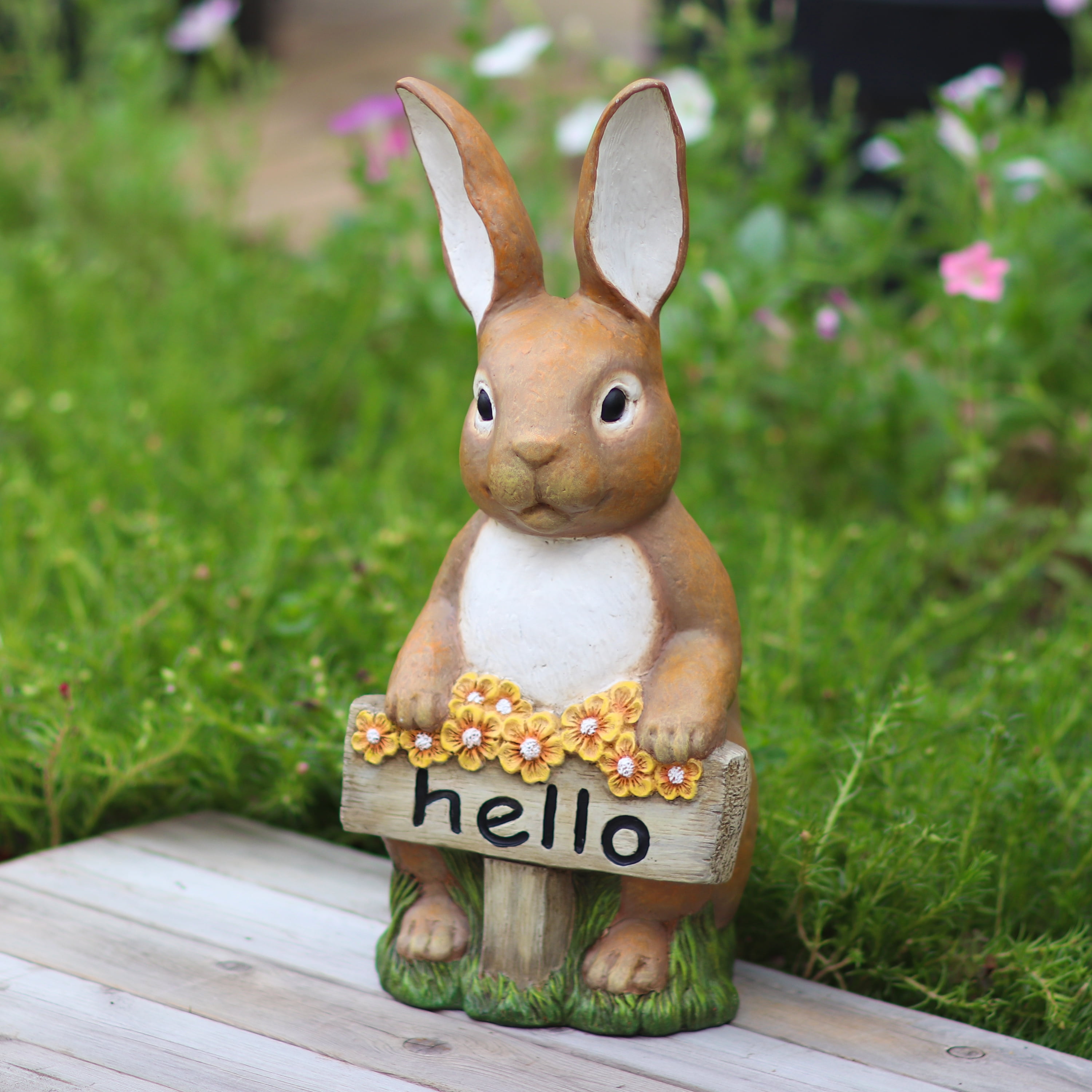 Mainstays Outdoor Welcome Bunny Garden Statue