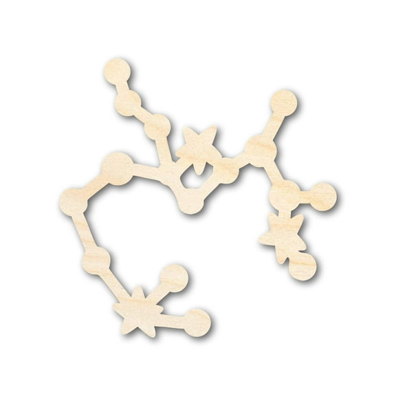 Unfinished Wood Sagittarius Constellation Shape - Zodiac Craft - up to 46" 10" / 1/4"