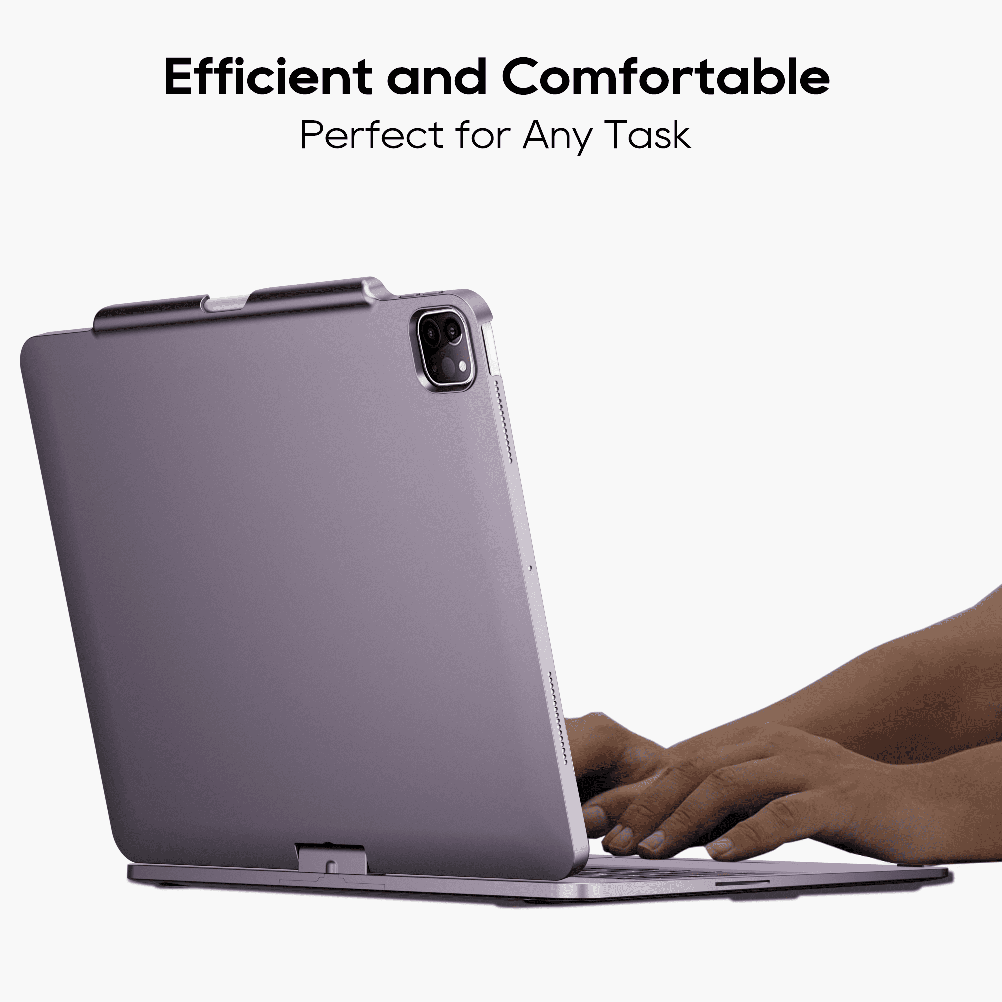 edaiser Swivel Keyboard Case for Apple iPad Pro 13 inch M4 M5 2024 2025; Wireless 360 Rotatable Cover, Pencil Holder, Multi-Touch Trackpad, Backlit A2925 A2926 A3007 A3360 A3361 A336, Metallic Purple