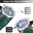thumbnail image 5 of Mushroom 40 Oz Tumbler with Handle Lid and Straw, Stainless Steel Double Walled Vacuum Insulated Cup, Cute Anniversary Wedding Birthday Gifts Tumbler for Women Men Friends Outdoor Indoor, 5 of 7