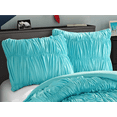 Ruched Aqua Comforter Set