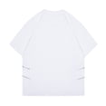 thumbnail image 4 of Dpytoraw Solid Color Double Zipper Design Men Casual Trend Loose Round Neck Short Sleeved T Shirt V-Neck T-Shirts Men White XXL, 4 of 5
