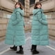 thumbnail image 3 of Chaqueta de algodón de plumón para mujer, chaqueta de algodón hasta la rodilla, chaqueta de algodón ajustada, chaqueta exterior larga y gruesa, 3 of 6