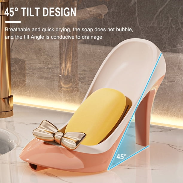 Jabonera para zapatos sin perforar, ligera, para el hogar, para baño, con ventosa, para almacenamiento