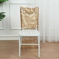 thumbnail image 3 of Balsa Circle Matte Champagne Big Payette Sequin Chiavari Dining Chair Back Slipcover Party Events Home Decorations Supplies, 3 of 8