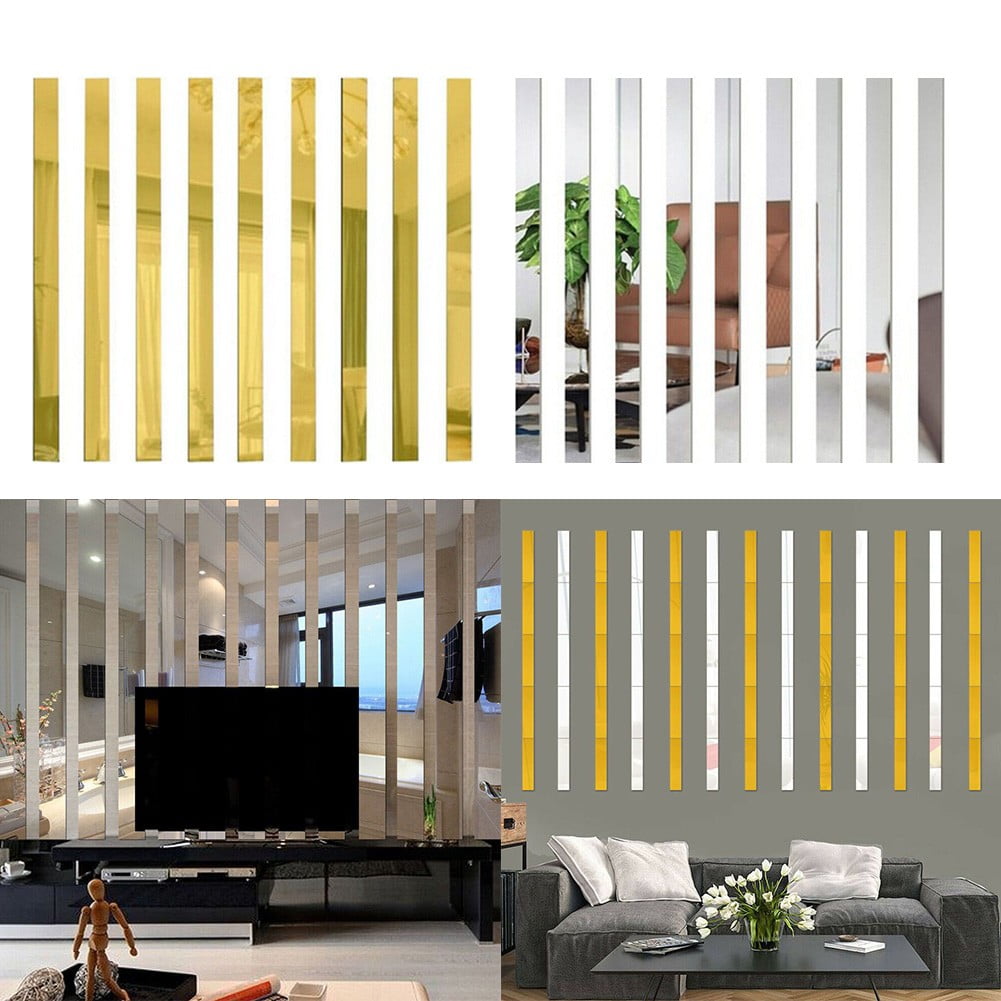 Lot De 6 Stickers Miroir Acrylique Autocollants - 25x25 Cm - Flexibles Et Incassables - Idéal Pour Décorer Salle De Bain, Cuisine Ou Salon