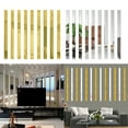 thumbnail image 3 of Leke 10Pcs Long Strip Acrylic Mirror Mosaic Wall Sticker Living Room Bedroom Decor, 3 of 4