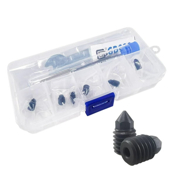 Boquillas de impresora 3D XIFOWE de acero endurecido para Bambu Lab X1/X1 Carbon