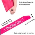 thumbnail image 2 of Ella Celebration Birthday Girl Tiara and Sash Bundle Party Supplies Accessories, Birthday Girl Swirl Design Set, 2 of 5