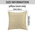 thumbnail image 5 of Unique Bargains 2 Pcs Plaid Pillow Covers Square Cushion Covers Decorative Pillow Cases Orange Grid 20" x 20", 5 of 6