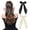 Beige and Black, variant on 2 PCS Double Layer Hair Bows Red Hair Ribbon Clips Ponytail Holder Accessories for Women Girls Toddlers Teens Kids