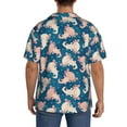 thumbnail image 3 of Gukieu Cute Salamander Print Men's Short-sleeved Shirts, Button-down Pocket Shirts, T-shirts, Beach Vacation Travel Summer Clothing-Small, 3 of 5