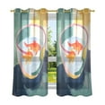thumbnail image 6 of Yayeee Window Curtains Light Filtering 63"x42" Grommet Panel Pair Home Living Room Decor, Goldfish Bowl, 6 of 7