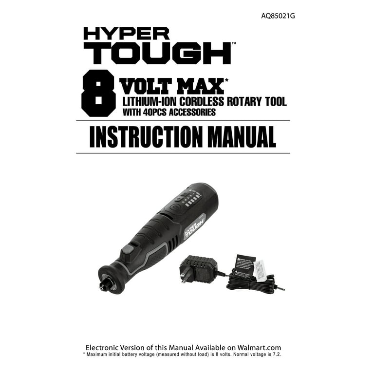 Hyper Tough 8V MAX Cordless Rotary Tool, Non-removable 1.5 Ah Battery –  Arborb