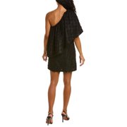Zac Posen womens One-Shoulder Dress, 0, Black