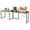 Rustic Brown, variant on Giantex 95 Inch Reversible Corner Desk, L-Shaped Computer Desk w/Monitor Stand & 3 Cable Holes, 2-Person Long Study Writing Desk for ome Office, Black