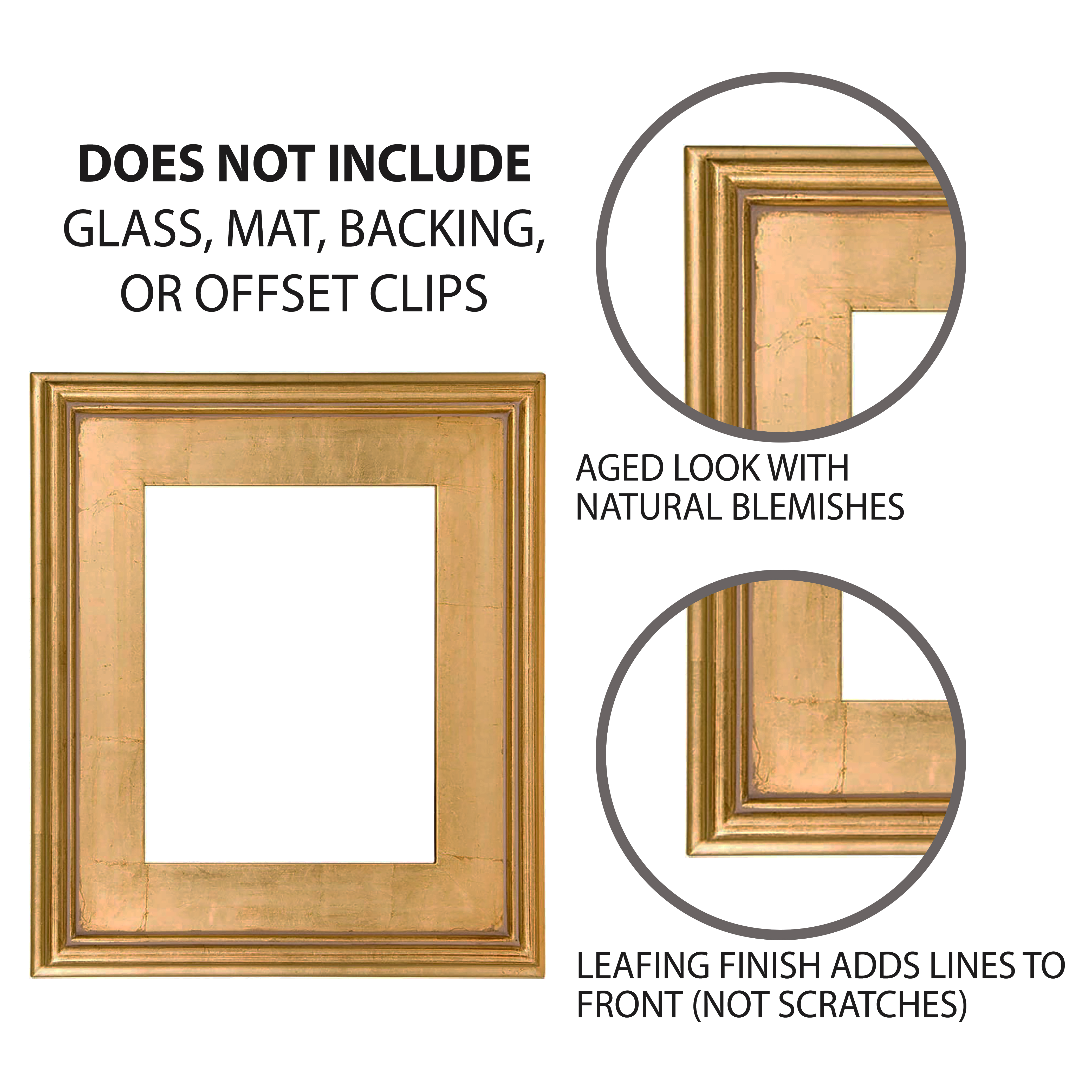 Creative Mark Plein Air Wooden Picture Frame 6X6 Gold Professional  Single Frame for Art Panels, Stretched Canvas, Pictures and More 