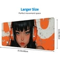 thumbnail image 3 of Cool Girl Mouse Pad Large Retro Anime Girl Graffiti Mousepad XL Large Gaming Mouse Pad Laptop Keyboard Mat Desk Pad Office Computer Keyboard Laptop Home, 31.5x11.8 Inch, 3 of 7