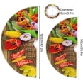 thumbnail image 3 of FMSHPON Easter Colorful Happy Easter DecorationEggs Xmas Christmas Tree Skirt Stand Mat for Holiday Party Decoration Indoor Outdoor 48 inches, 3 of 6