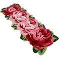 thumbnail image 5 of Rug Mat 4 Rose Rug, Handmade Rug Floral Mats 65x23.6 in, Non-Shedding Indoor Floor Easy Cleaning, Anti-Slip Modern Carpet Bedroom Mat, Floral Mats for Bedroom Sofa Bathroom (Pink), 5 of 9