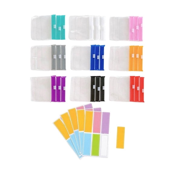 IFRINID Reusable Pill Pouches with Labels, EVA Zip Storage Bags for Vitamins, Supplements, Travel Organization and Small Item Storage, 27 Pack