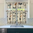 thumbnail image 3 of Kitchen Curtains 36 Inch Short - 3 Panel Set with Cute Farmhouse Egg & Chicken Print, Rod Pocket Window Curtain, 100% Polyester for Rustic Coop, Farm Kitchen, Easy Wash, 3 of 6