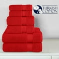 thumbnail image 4 of Clearance Cotton 6-Piece Towel Set, Includes 2 Washcloths, 2 Hand Towels and 2 Bath Towels, 100% Turkish Cotton - Highly Absorbent and Super Soft Towels for Bathroom, Red, 4 of 7