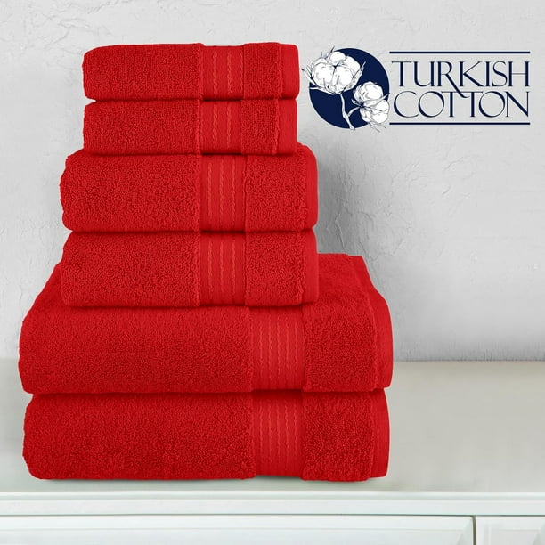 18 Pc Cotton Towel Set 600 GSM- top RED