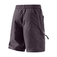 thumbnail image 4 of Hurxie Men's Lightweight Cargo Shorts with Drawstring,Comfy Casual Outdoor Shorts for Hiking Gym Workout Purple,4XL, 4 of 7