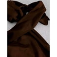 thumbnail image 6 of Brown Velvet Criss-Cross Ruched Waist Bodycon Mini Dress, Sleeveless Halter Neck, 6 of 6
