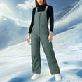 thumbnail image 2 of HCNTES Women's Outdoor Snow Bib Overalls Waterproof Insulated Pants with Adjustable Fit for Ladies Winter Adventures(A-Grey,L), 2 of 4