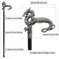 thumbnail image 2 of Handmade Walking Stick Gentleman Cane - 34" Elegant Brass Intricate Dragon Head Design Walking Stick Perfect for Formal Occasions and Special Events, 2 of 5