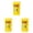 Yellow 3 Packs, variant on Red Sharps Container Biohazard Needle Disposal Container, 15 cm×9.5 cm, Brown