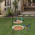 thumbnail image 4 of Comedero para pájaros de 2 niveles, cuenco, decoración de semillas, comida, pájaros salvajes, bandeja colgante, para patio trasero, jardín, Soledad comedero para pájaros, 4 of 8
