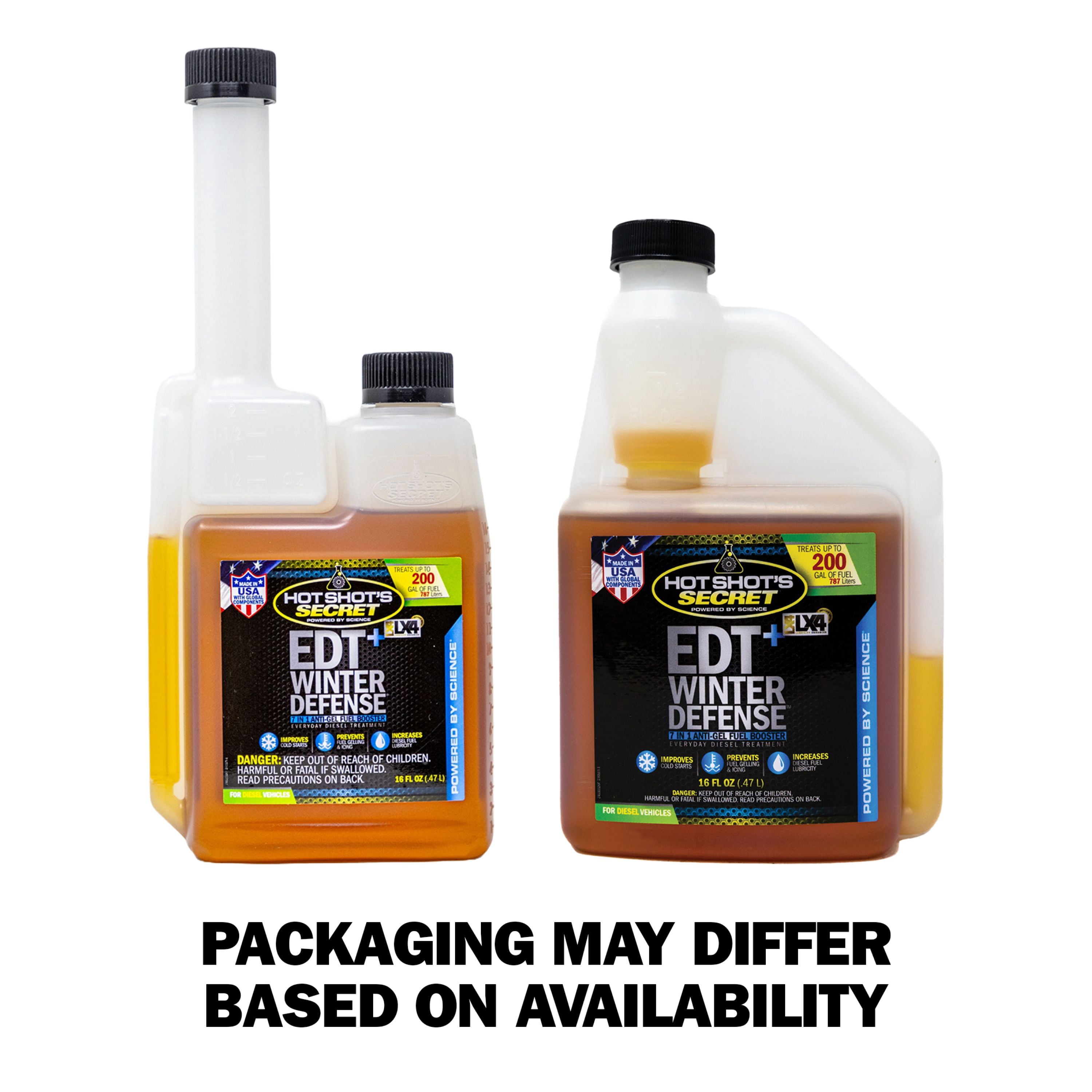 (6 pack) Hot Shot's Secret EDT+ Winter Defense - 16 oz. 7-in-1 Anti-Gel Fuel Booster – Winter Diesel Treatment, Treats 200 Gallons.