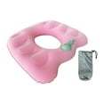 thumbnail image 1 of Almohada inflable en forma de dona, cojín de asiento, suave, transpirable para el coxis, portátil, cojín en forma de dona, cojín para hemorroides para Rosa, 1 of 8
