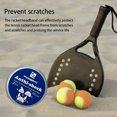 thumbnail image 3 of fastboy 3 Pieces/Box Tennis Racket Head Tape Scratch-proof TPU Removable Racquet Sticker DIY Manual Portable Protector Guard, 3 of 6