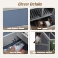 thumbnail image 5 of Modern  Litter Box Enclosure with Openable Top, Removable Litter Bag,   Purifier, 2-Tier Hidden Kitten Toilet Box Furniture for Indoor Outdoor Kittens, Fresh ,  Playpen, Gray, 5 of 8