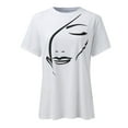 thumbnail image 4 of Women Fashion Printed Shorts Sleeve T-Shirt Top Casual T-Shirt Top Female Clothes, 4 of 5