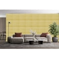 thumbnail image 2 of Dundee Deco 3D Wall Panels - Peel and Stick Wall Sticker, Modern Faux Stone Yellow Self Adhesive Foam Wall Paneling for Interior Wall Decor, 27.6 in X 27.6 in, Covers 5.29 sq. ft., 2 of 5