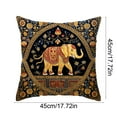 thumbnail image 3 of CaiYueKe Vintage Bohemian Elephants Series Pillow Cover Decorative Throw Pillowcase for Sofa Living Room Bedroom Home Decor Accent Cushion Polyester Fabric Soft Glossy Digital Print Modern Boho Chic, 3 of 7