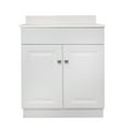 thumbnail image 6 of Design House 590976 Wyndham 2-Door Bathroom Vanity with Cultured Marble 4" Centerset White on White Vanity Top, Unassembled, 31x22, White, 6 of 21