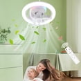 thumbnail image 2 of EUDIDV Portable Lighted Fans​ Remote Control LED Shaking Head Fan Light E27 Screw Mouth RGB Bedroom Aromatherapy Dimming Ceiling Fan Light;Fans with Illumination, 2 of 7