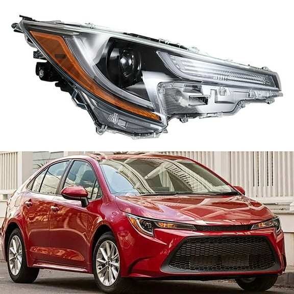 Headlight Housing Assembly Front Right Passenger Side, High Light Transmission Headlamp Housing Assembly (without Bulb) Fit for Toyota Corolla 2020-2021